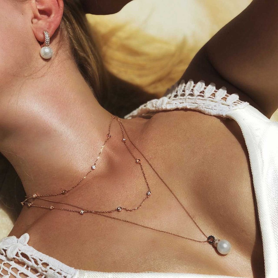 Necklaces CANDY | Necklace Paola, 925 Sterling Silver, Rose Gold Plated