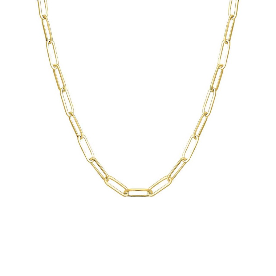 Necklaces CANDY | Paper-Clip-Necklace Sanda, 925 Sterling Silver, Gold-Plated