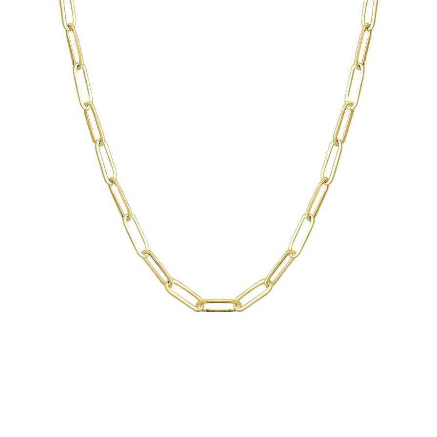 Necklaces CANDY | Paper-Clip-Necklace Sanda, 925 Sterling Silver, Gold-Plated