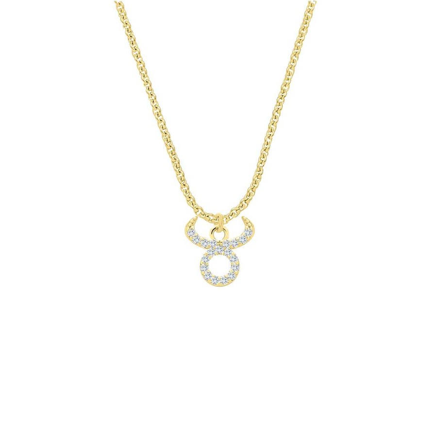 Necklaces CANDY | Necklace Zodiac Taurus, 925 Sterling Silver, Gold-Plated