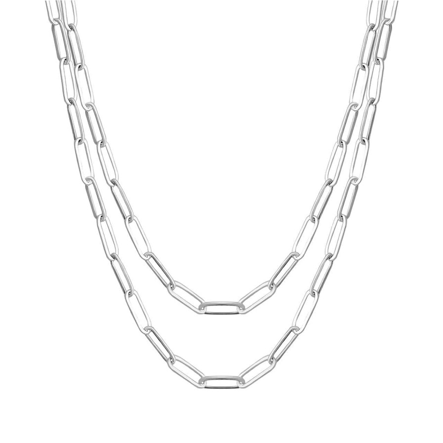 Necklaces CANDY | Paper-Clip-Necklace Sanda, 925 Sterling Silver