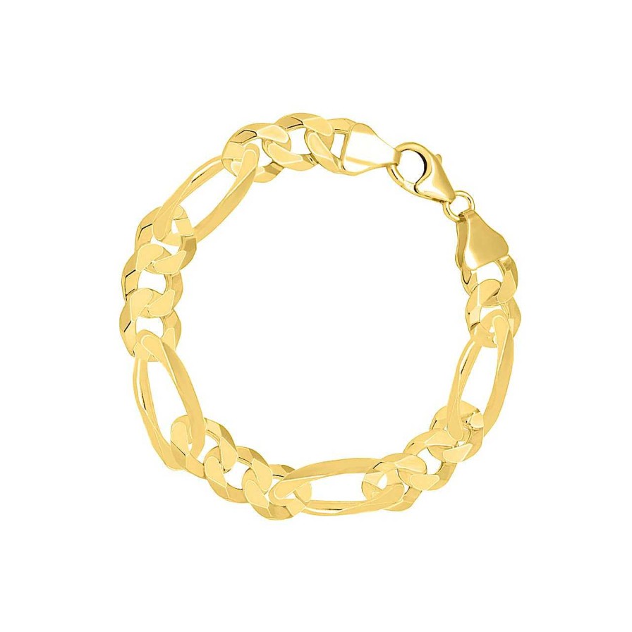 Men CANDY | Figaro Bracelet Aigle 6.5 Mm, 925 Sterling Silver, Gold-Plated