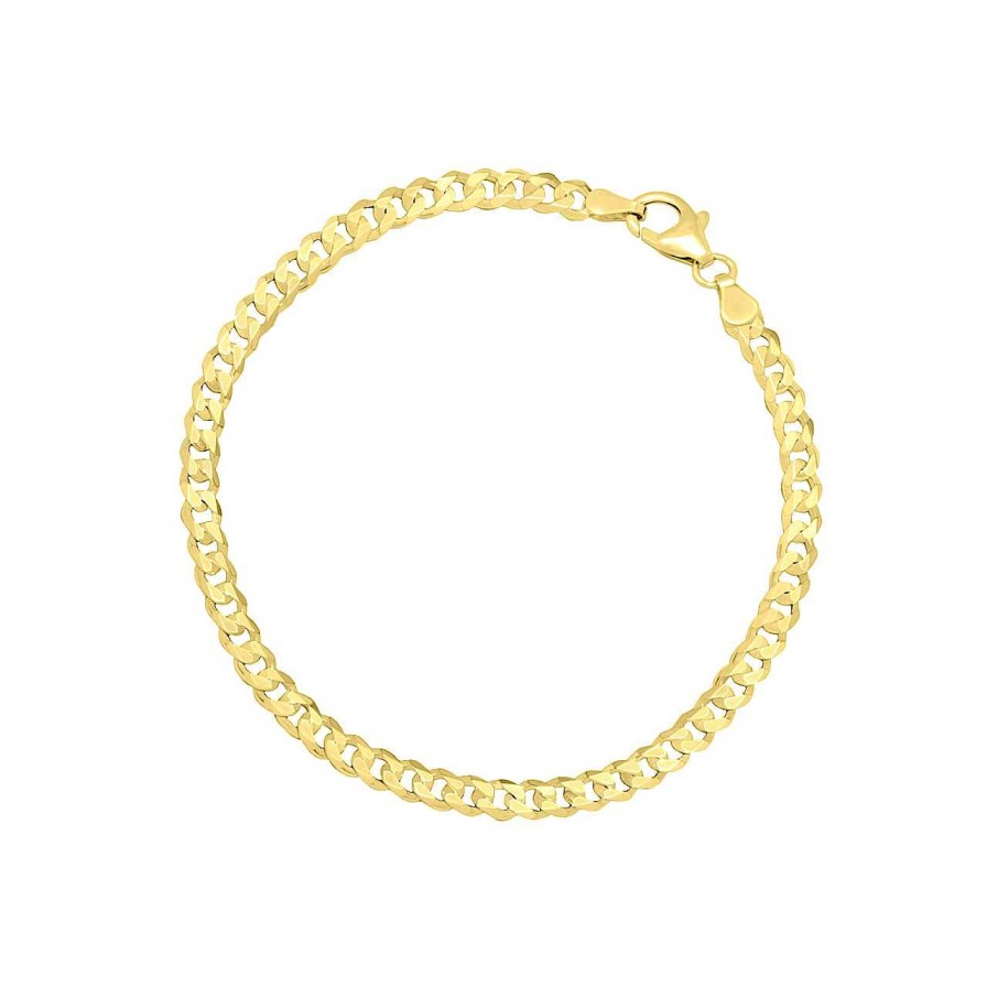 Men CANDY | Curb Chain Bracelet Hemera 3.3 Mm, 925 Sterling Silver, Gold-Plated